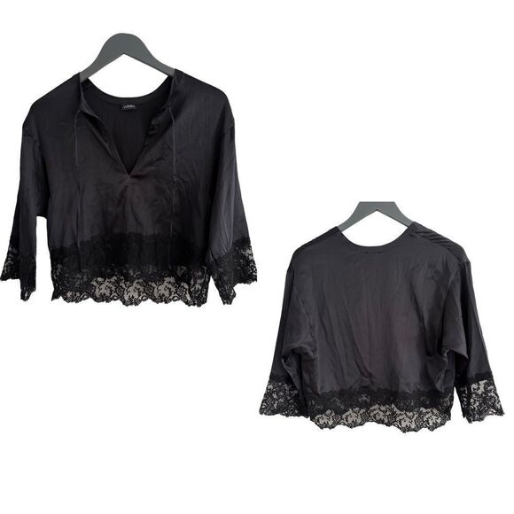LaPerla Lace Trimmed Top - Picture 1 of 7